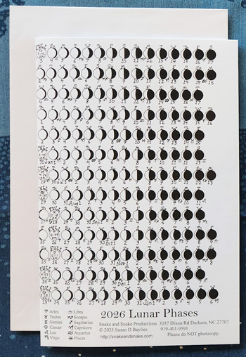 January 17, 2022 · snow moon: The Lunar Phase Card