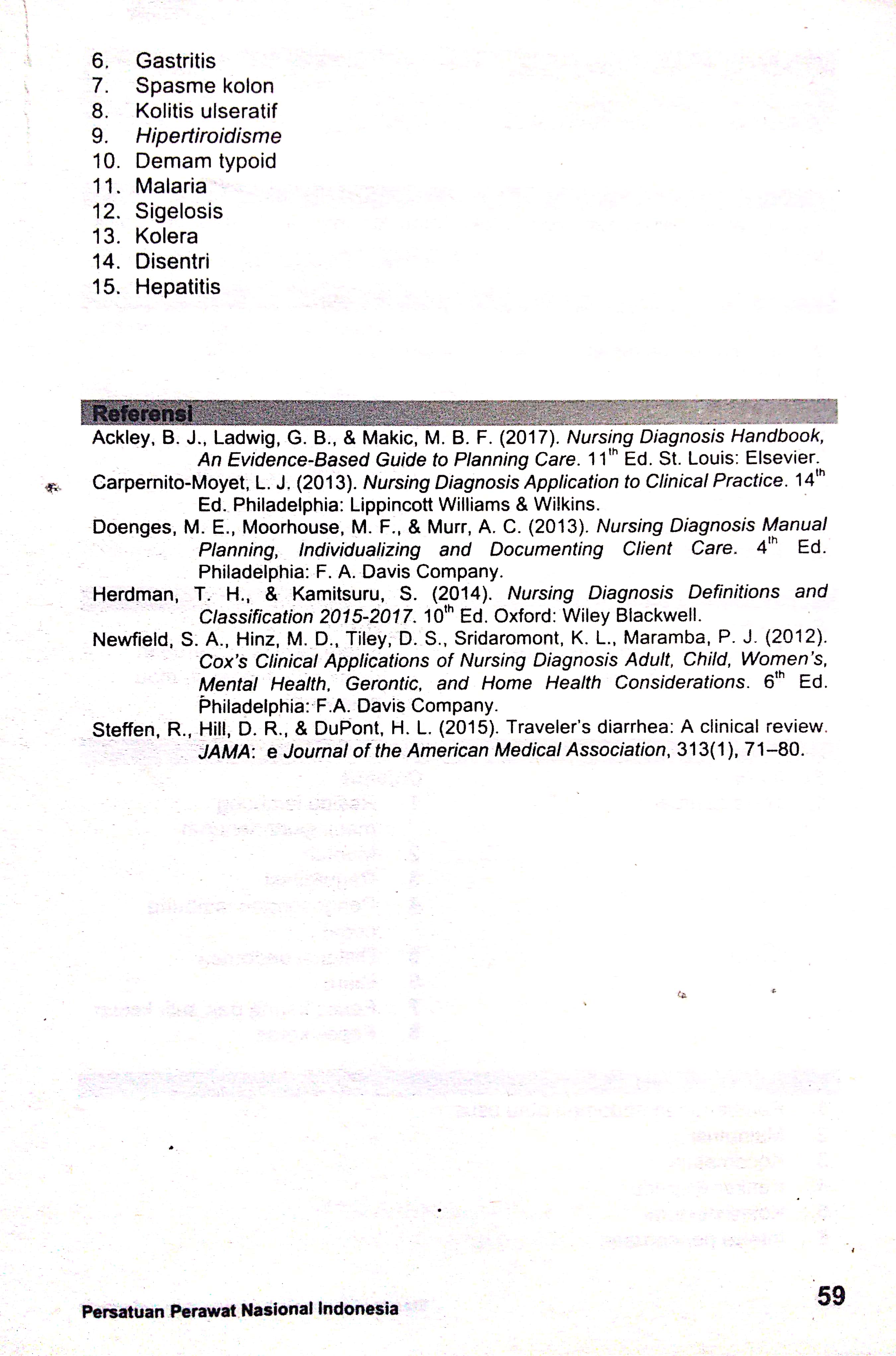 Asuhan keperawatan kasus dengan gangguan volume cairan. D 0020 Diare Sdki Standart Diagnosis Keperawatan Indonesia