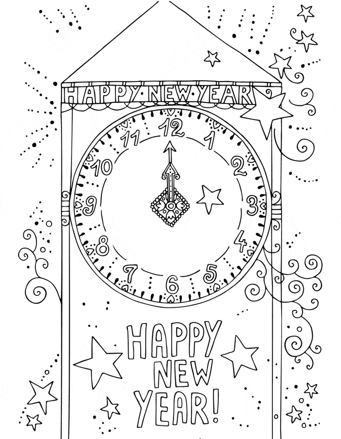 Free printable new years coloring pages for kids of all ages. 22 Free New Year S Coloring Pages Nye 2022