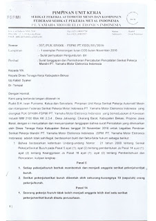 Admin dari blog barisan contoh 2019 juga . Fspmi Pt Yeid Halangi Pendirian Serikat Pekerja Mandiri Solidaritas Net