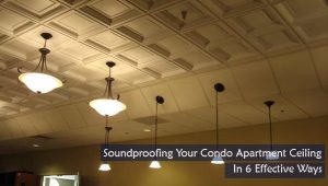 These are the more modern soundproofing solutions and are essentially spray on coats of rubber usually, and can be a very effective cheap soundproofing solution for a lot of rooms; Soundproofing Condo Apartment Ceiling Impact Noise: In 6 Ways