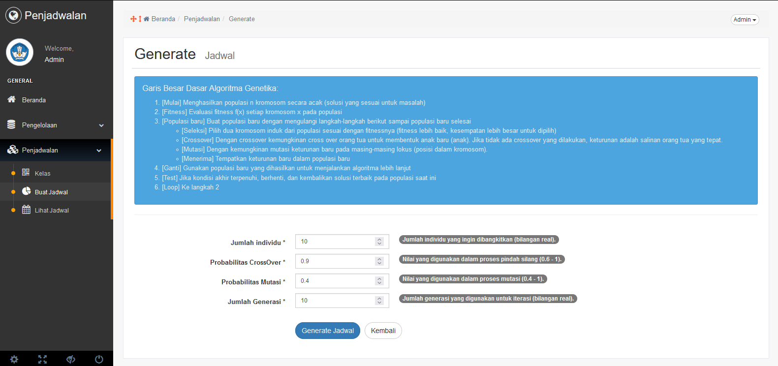 Antar jemput laundry dengan pelanggan yang memiliki waktu khusus untuk menerima barang adalah salah satu contoh kasus pemilihan rute. Algoritma Genetika Penjadwalan