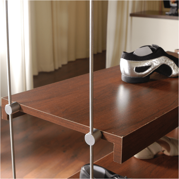 Design your own stacked storage system. Shelving Supports | SPACELINE | Cables & Rod Systems