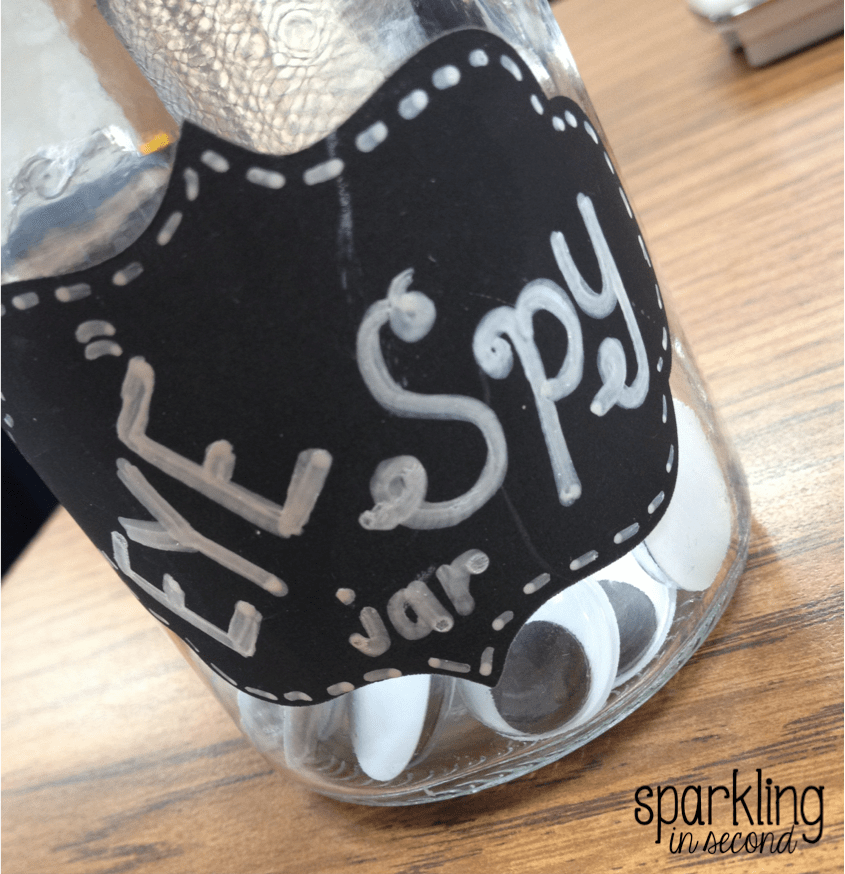 You Oughta Know About... The "Eye" Spy Jar Sparkling in Second Grade
