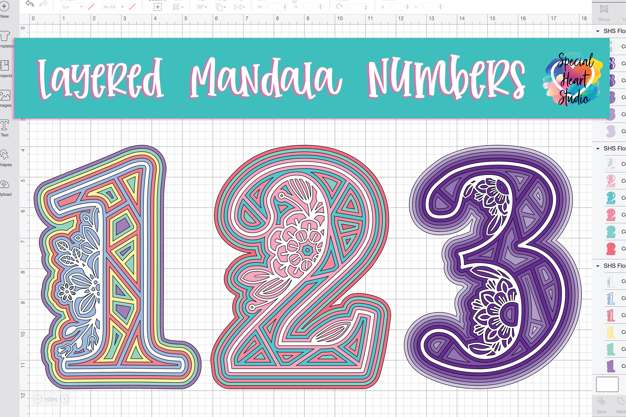More images for layered mandala letters svg free » each of the svg/dxf letter files has six layers. Layered Mandala Numbers Free Cut Files Special Heart Studio