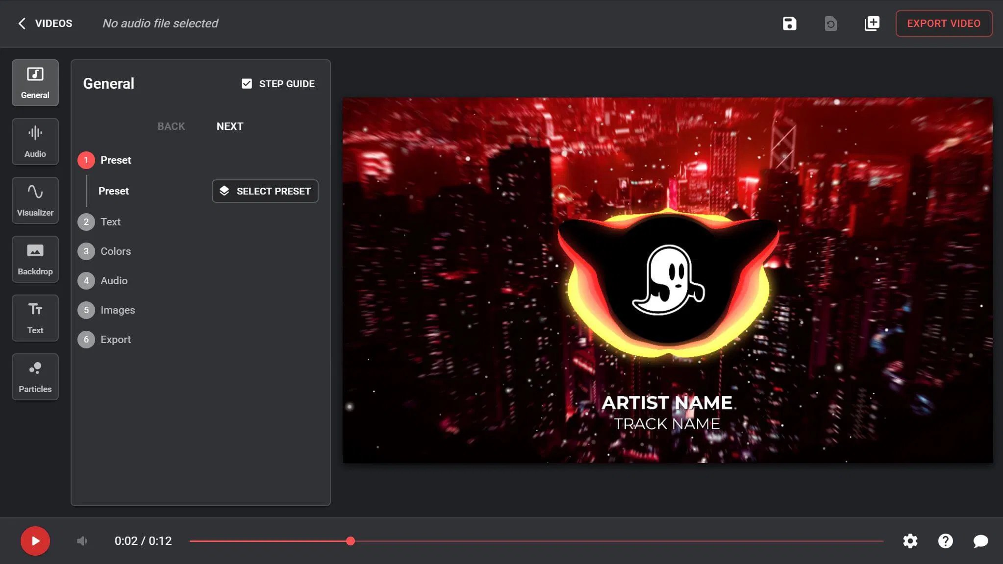 Video is great, but sometimes the audio is all you really need. Specterr Music Video Maker Online