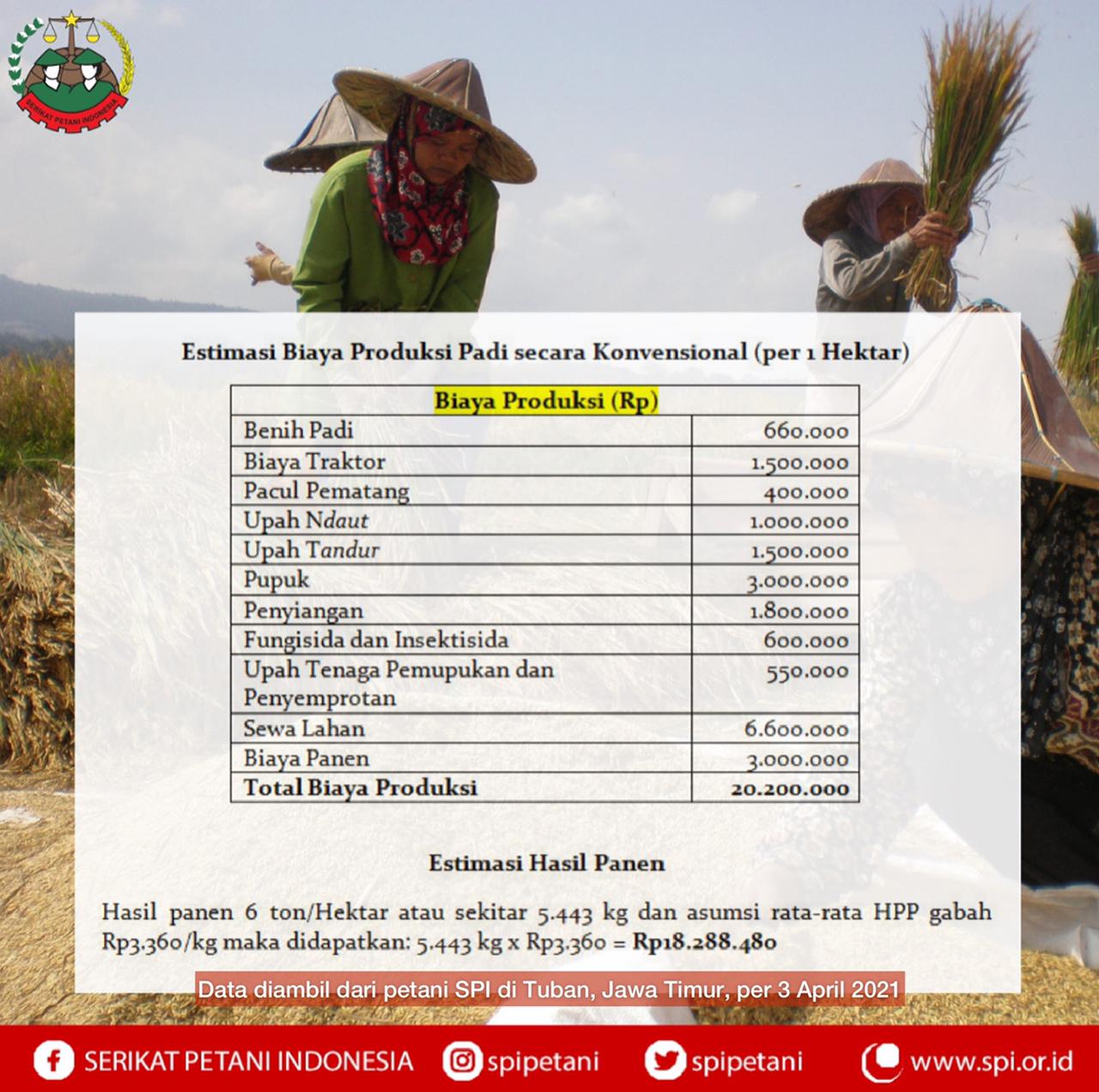 Agar lebih memahami apa itu production cost, maka kita dapat merujuk pada pendapat para ahli berikut ini: Tabel Biaya Produksi Beras Serikat Petani Indonesia