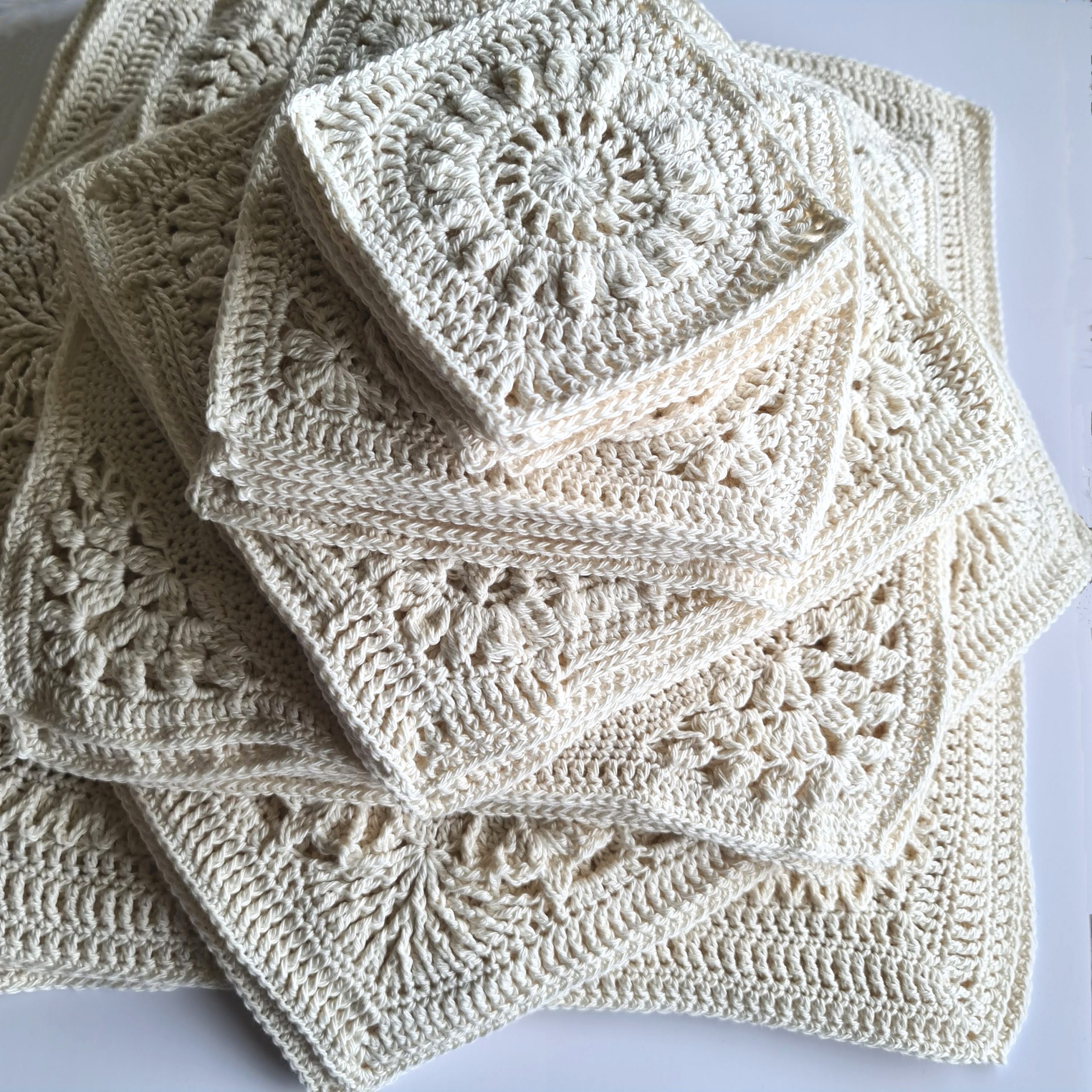 That pattern was surprisingly similar to the one we commonly use today. Granny Square Patchwork Spincushions