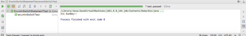 Test Output of Java Enum in Switch Statement