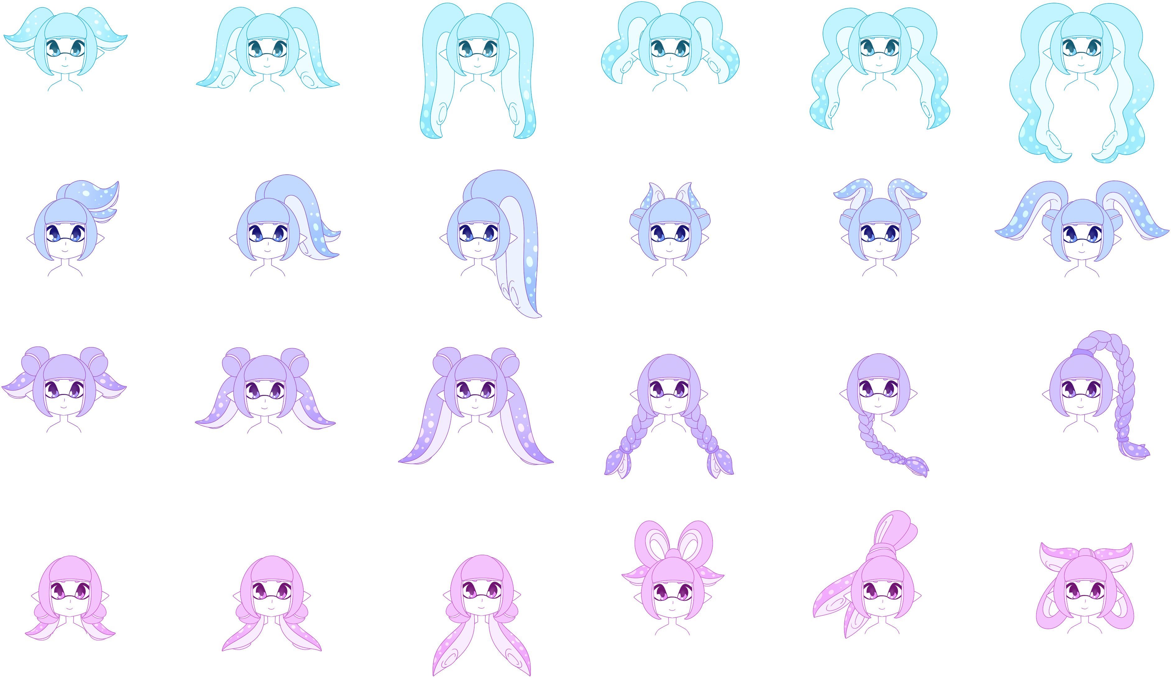 I wish that the colors could have been brighter but i preferred this material with the sculpt. All of yall saying splatoon hairstyles suck have never ...