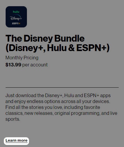 · click the profile icon ( . Add Disney Bundle Disney Hulu And Espn My Verizon Website