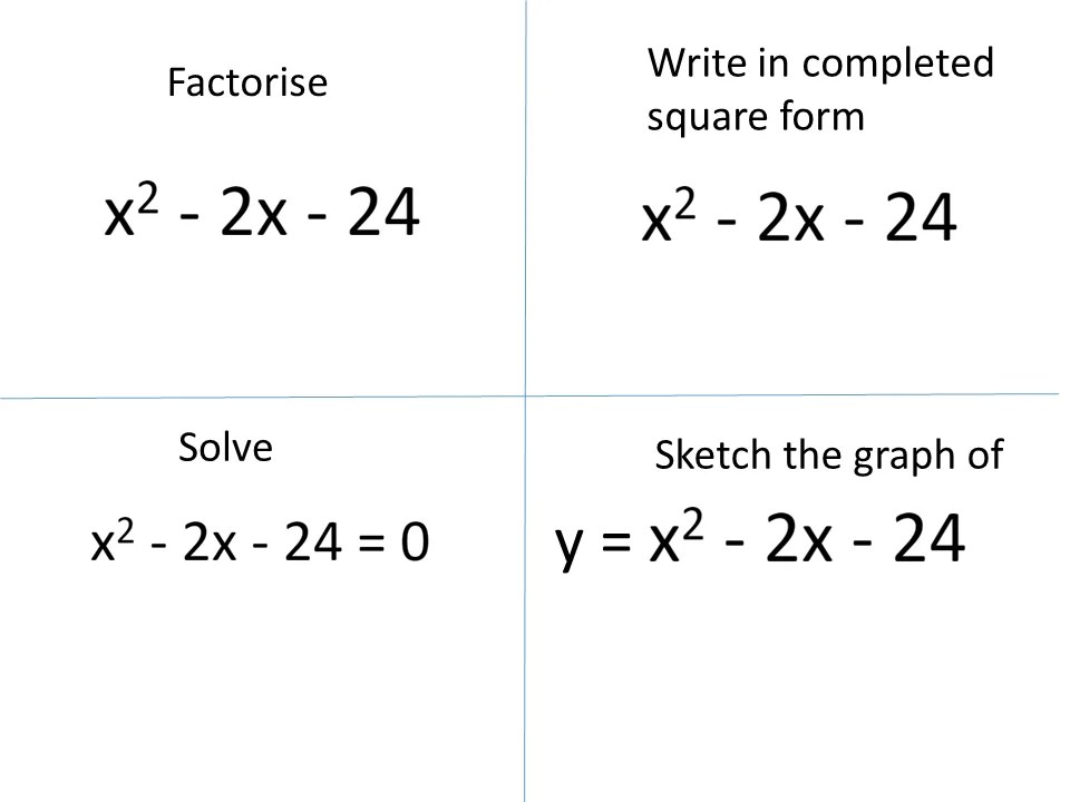 Algebra Brackets Factorise Quadratic Expressions SSDD Problems