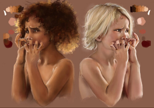 как рисовать цвет кожи