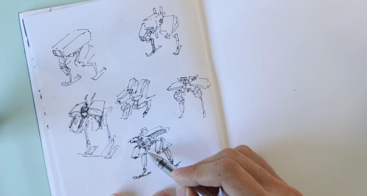 как нарисовать робота из живой стали
