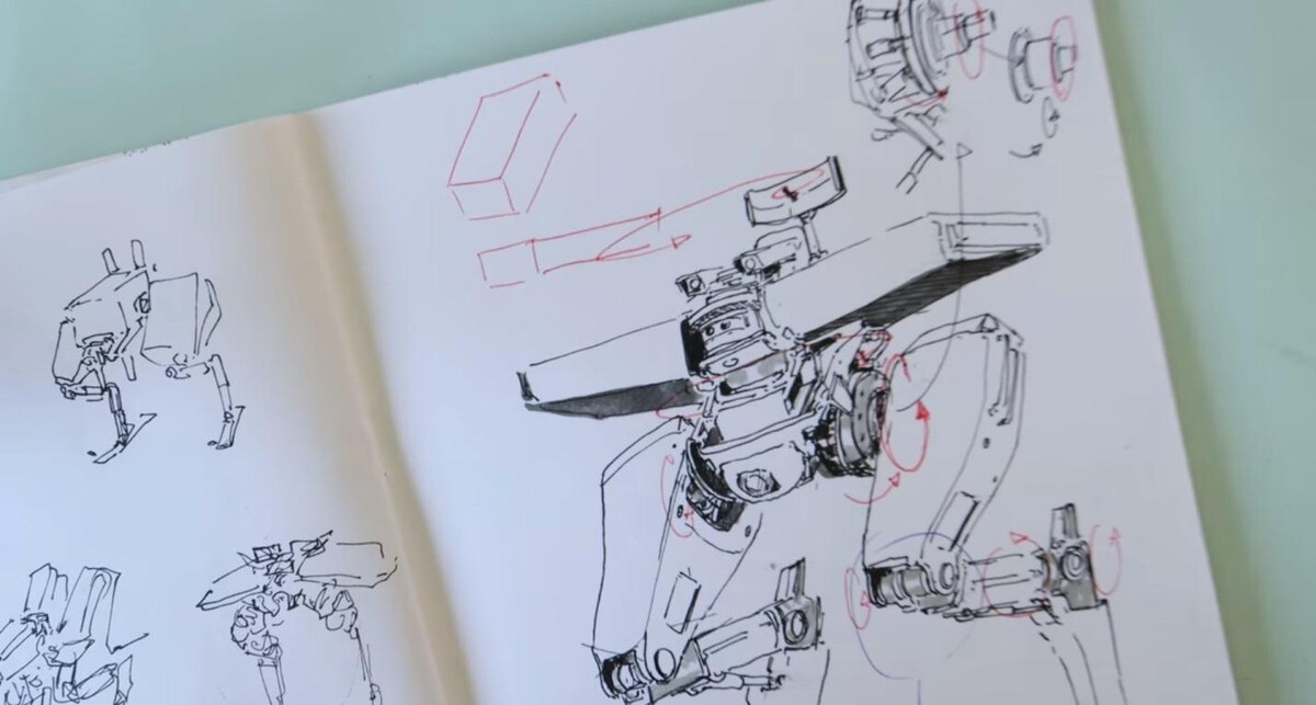 как нарисовать робота из живой стали