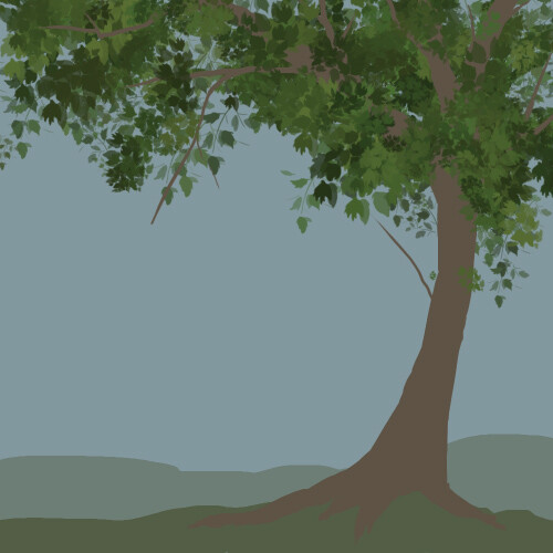 как нарисовать листву в саи