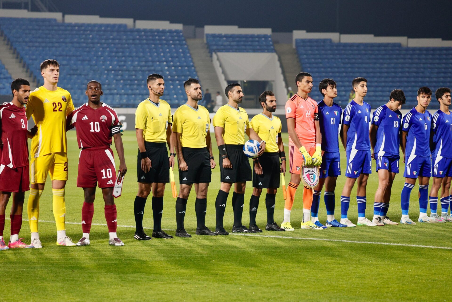 العنابي تحت 20 عاماً يتعادل مع الأزرق الكويتي في انطلاق مشاركته الخليجية في أبها