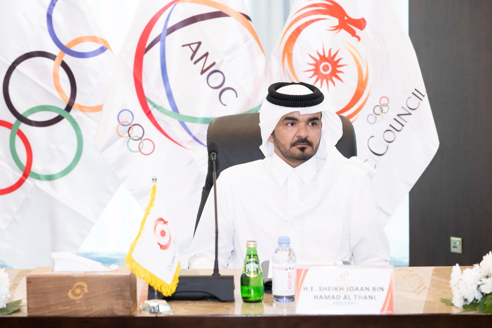 الشيخ جوعان يزور مقر المجلس الأولمبي الآسيوي للمرة الأولى بعد إنتخابه رئيساً الشيخ جوعان يزور مقر المجلس الأولمبي الآسيوي للمرة الأولى بعد إنتخابه رئيساً