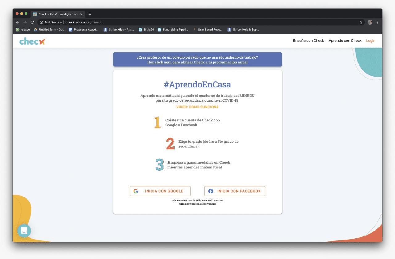 edtech peru check coronavirus