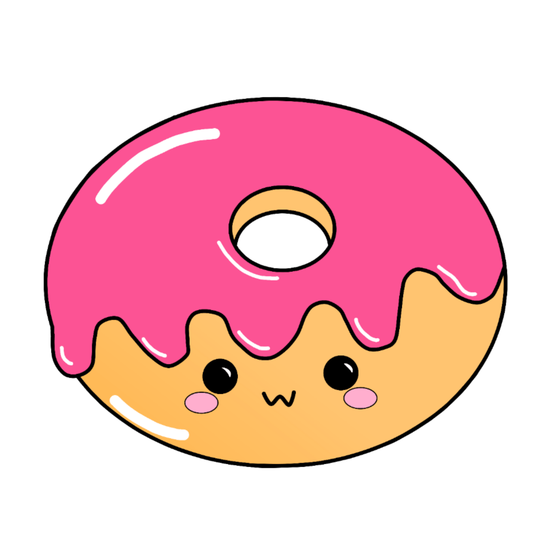 как нарисовать красивую еду с глазками