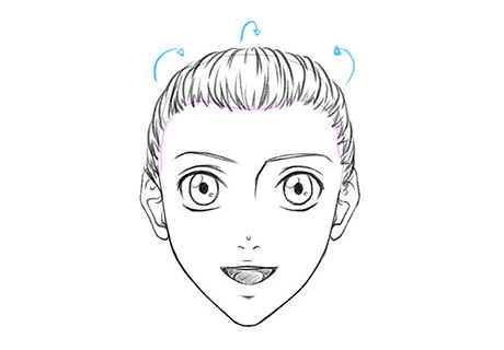 крутые прически рисовать