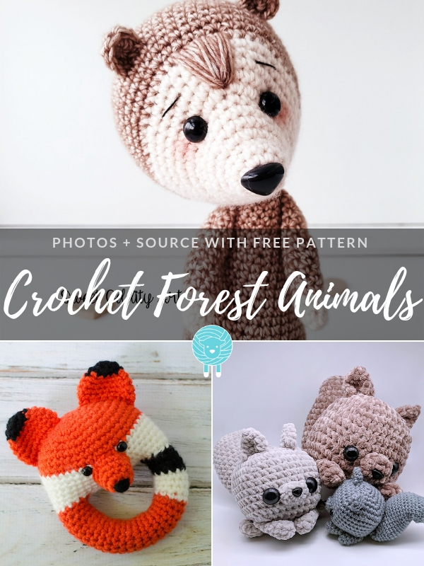 Sarah zimmerman,/ repeat crafter me crochet animal applique patterns can be used on so many di. Crochet Forest Animals Free Patterns