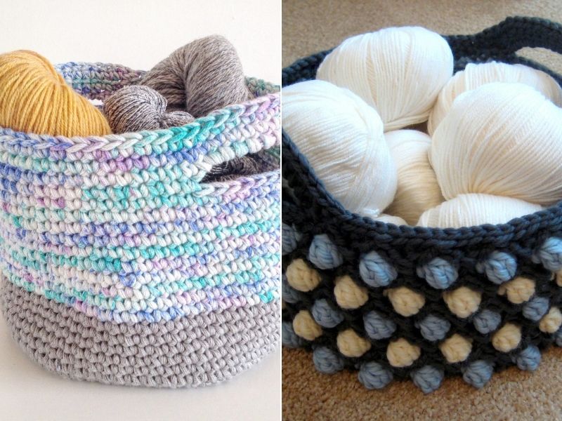 If the winter chill has got you shivering, there is no better way to stay warm than by crawling under a handmade afghan.<br /> Bulky Yarn Basket Ideas Free Crochet Patterns