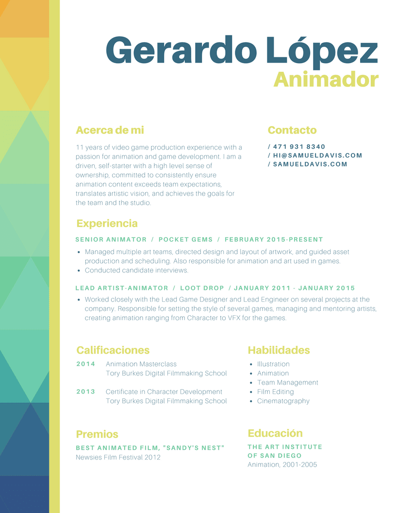 Plantillas canva para un currículum vitae. 30 Ejemplos De Curriculums Vitae Creativos Con Plantillas Gratis