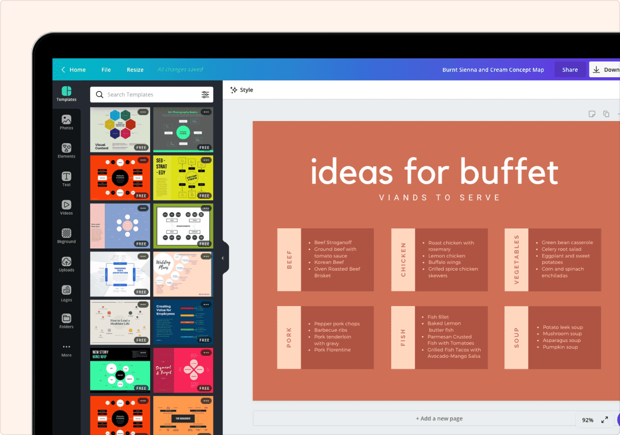 Cara membuat peta konsep yang menarik dan kreatif. Membuat Grafik Peta Konsep Online Canva