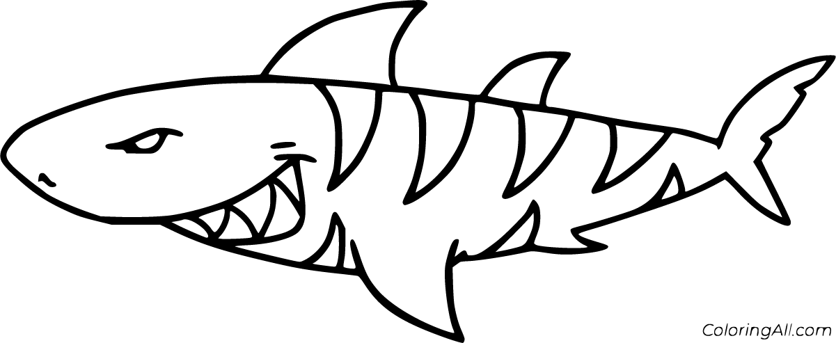Each printable highlights a word that starts. Tiger Shark Coloring Pages Coloringall