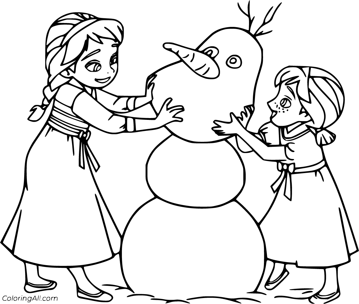 These two christmas pictures may look identical, but if you look closely you'll spot some differences. Frozen Coloring Pages Coloringall