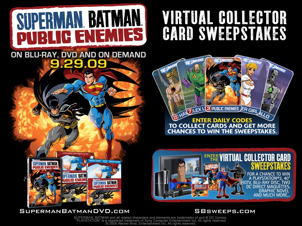 Superman Batman Public Enemies Virtual Card Sweepstakes Comic Vine