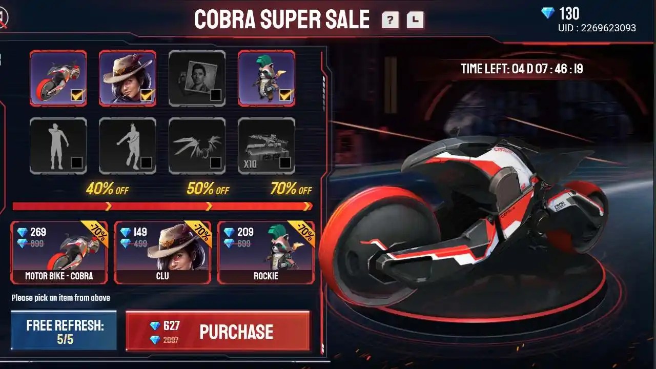 Learn more by leif j. Garena Free Fire Cobra Super Sale Offers Discounts Of Up To 70 On In Game Items Digit