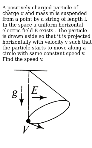It's recommended to use png images with transparency. A Positively Charged Particle Of Charge Q And Mass M Is Suspended From A Point By A String Of Length L In The Space A Uniform Horizontal Electric Field E Exists