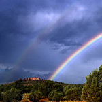 double rainbow over sedona