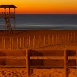 A cold night at the beach.