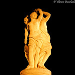 The Three Graces Fountain at Night, Montpellier, France