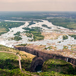 Victoria Falls dry season 4K Wallpaper / Desktop Background