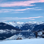 Twilight in the mountains