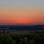 Morgenrot &uuml;ber Frankfurter Skyline