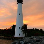 Cape Florida lighthouse at sunset