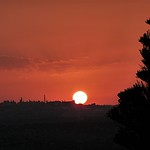 Red Sunrise on the Shomron hills (True colors - NO Photoshop)