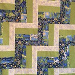 Rail fence patchwork quilt