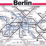 Berlin U+S-Bahn Map Postcard 90s