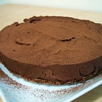 Chocolate meringue truffle cake