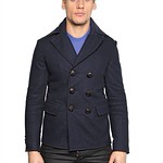 DSQUARED NEW DEAN LIGHT FELT WOOL PEA COAT