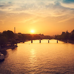 Seine river at night