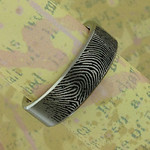 Fingerprint Titanium Wedding Ring