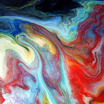 Acrylic Painting Flowing Detail