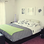 Our clean, modern bedroom